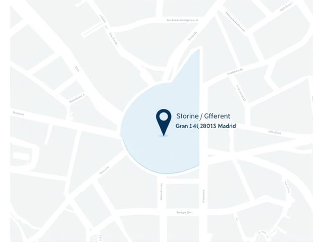 Mapa de la ubicación de la oficina en el centro de Madrid