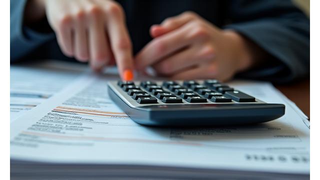 Un gráfico de barras que muestra un alto porcentaje de propietarios pagando impuestos incorrectamente, sobre un fondo de documentos fiscales y una calculadora. Tono serio y profesional.